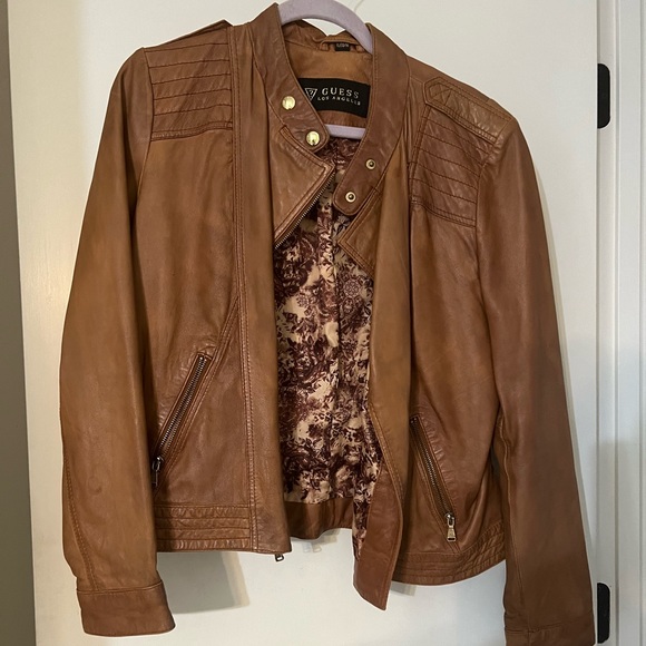 GUESS? Leather jacket - Picture 1 of 5